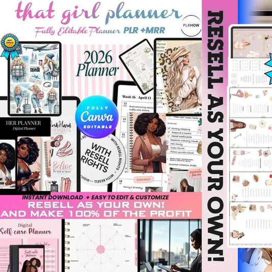 That Girl Planner: Both Digital & Printable | with Resell Rights